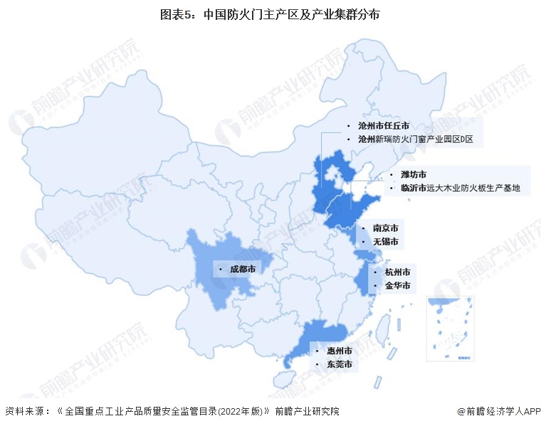 【干货】2024年中国防火门行业产业链全景梳理及区域热力地图(图5)