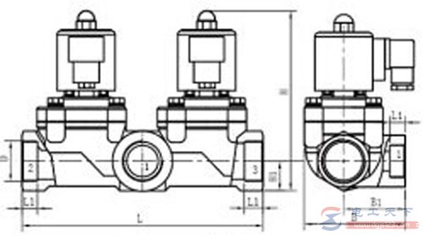 二位三通电磁阀符号与接线图说明(图3)